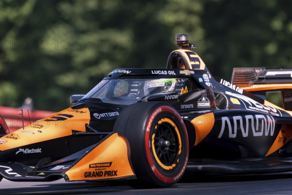 PATO OWARD (5) of Monterey, Mexico practices for the Honda Indy 200 at Mid-Ohio Sports Car Course