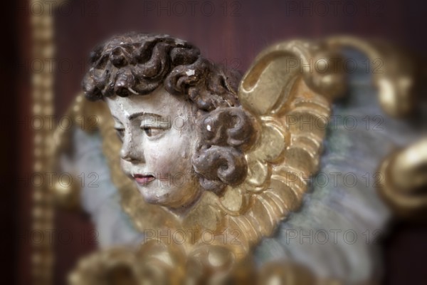 Angel in the abbey church, St. Stephanus and St. Vitus, Abbey Castle Corvey in Hoexter,