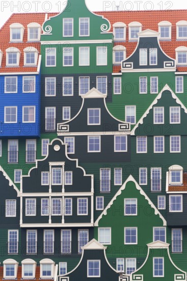 ZAANSTAD, NETHERLANDS, NOVEMBER 13, 2016: Typical facade of the Inntel hotel, opened in 2010. It is
