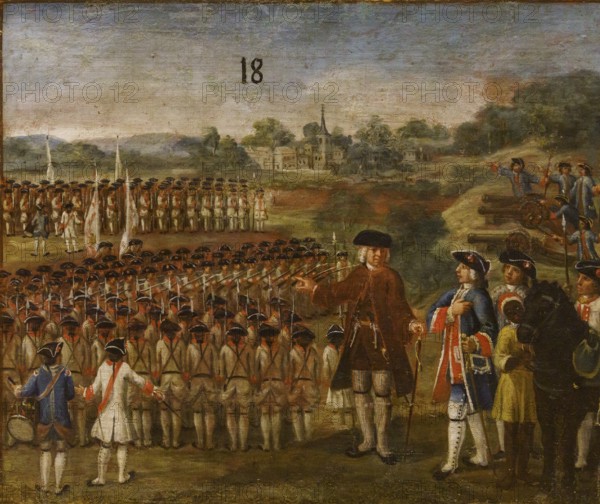 Anonymous, 18th century, allegory of the dense of the Philippines by Don Simon de Anda y Salazar,