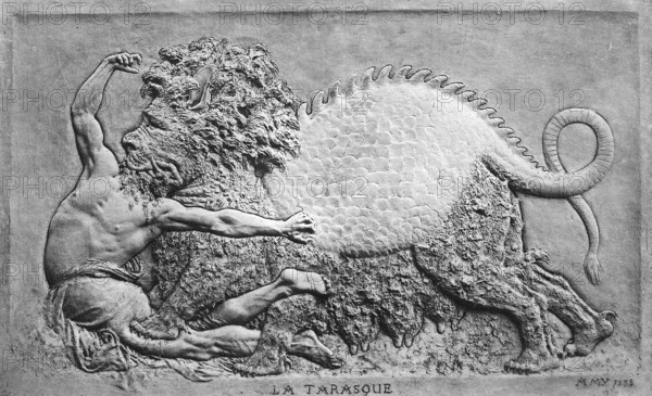 The Tarasque is a fearsome legendary dragon from Provence, in southern France, tamed in a story
