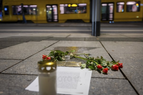 Stolpersteine in the city centre of Dresden commemorate the fates of Jewish Dresdeners during the