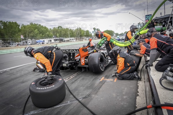 SANTINO FERRUCCI (14) of Woodbury, Connecticut comes down pit road for service during the XPEL