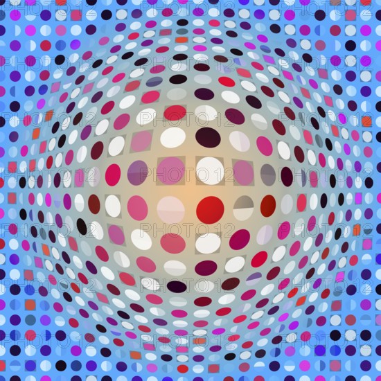 Illustration of a colorful digital artwork dots