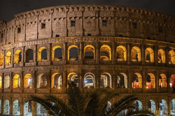 The Colosseum, famous and unique historical building of the Eternal City. View in the morning with