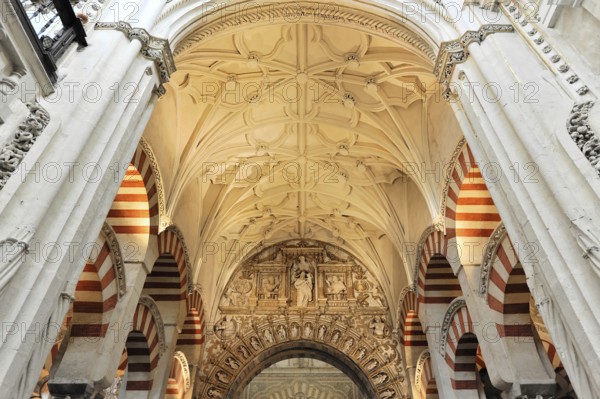 La Mezquita, Mosque, Cathedral of Cordoba, Cordoba, Andalusia, Spain, Europe, Imposing Gothic
