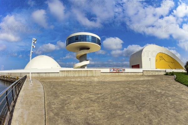 The town of Avilas in Asturias. North of Spain. The complex consists of several futuristic
