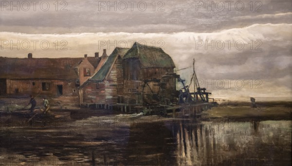Vincent van Gogh, Watermill at Gennep, 1884, oil on canvas, Thyssen-Bornemisza National Museum,