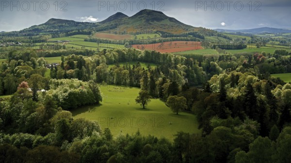 Europe, Scotland, Great Britain, England, landscape, Scott's view, viewpoint near Bemersyde, after