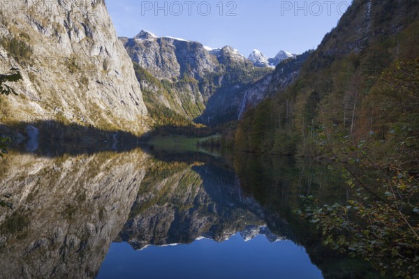 Obersee, Königssee, Schönau, Berchtesgaden National Park, Berchtesgadener Land, Upper Bavaria,