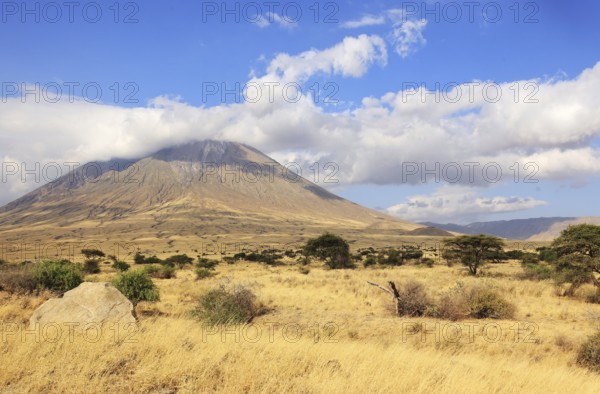 Ol Doinyo Lengai Mountain in the Savannah of Tanzania, East Africa, Lake Natron, Tanzania