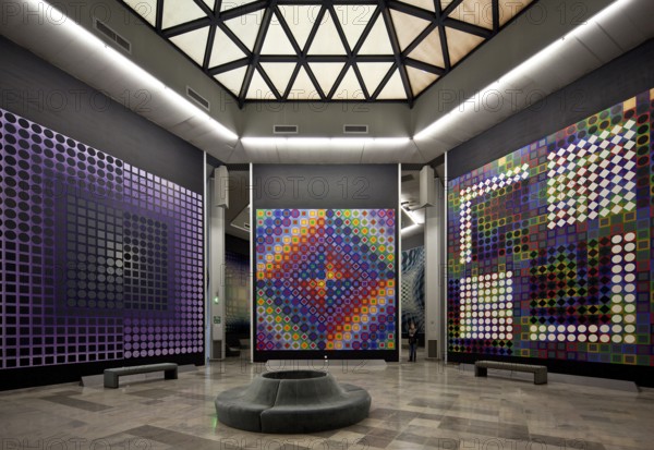 Aix en Provence, Vasarely MuseumBuilt 1973-76. op-art wall installations around 1975 left Obj No