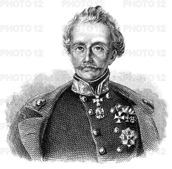 Portrait of Heinrich Hermann Josef Freiherr von Heß or Hess, 1788 - 1870, an Austrian soldier and