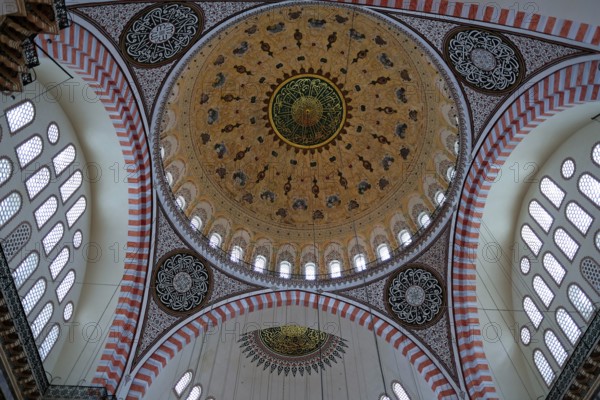 ISTANBUL, TURKEY, MAY 28 : Interior view of the Suleymaniye Mosque in Istanbul Turkey on May 28,