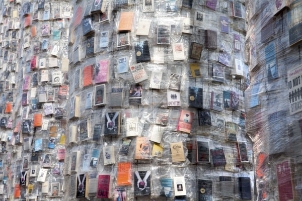 'The Parthenon of Books' by the Argentinian conceptual artist Marta Minujin, banned books,