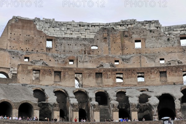 Colosseum, Colosseum, amphitheatre, built in 72 AD by Vespasian, Rome, Lazio, Italy, Exterior view