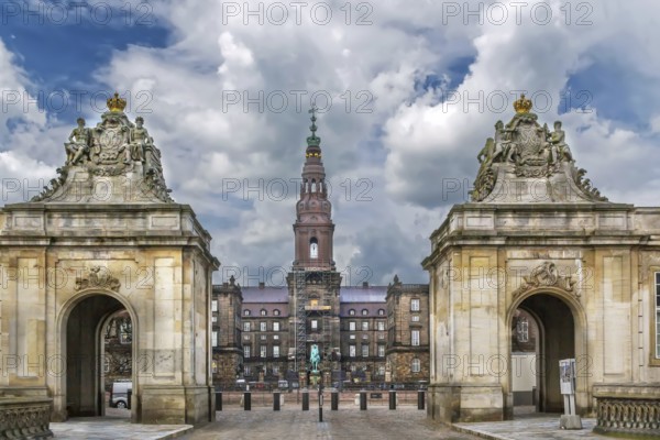 Christiansborg Palace in central Copenhagen, is the seat of the Danish Parliament, the Danish Prime