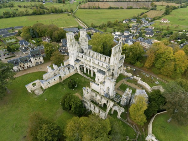 Abbey ruins, Jumieges, Seine-Maritime, Normandy, France