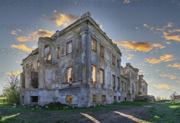 Abandoned Dubiecki manor or Wolf Man Pankejeff manor in Vasylievka village, Odessa region, Ukraine,