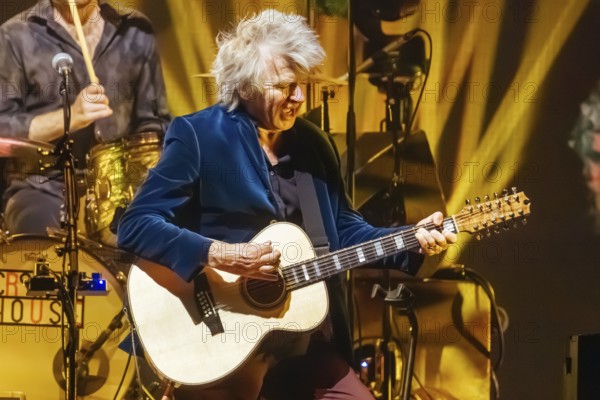 MELBOURNE, AUSTRALIA - DECEMBER 10: Neil Finn of Crowded House performs at Rod Laver Arena on