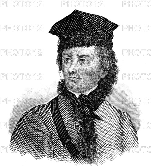 Andrzej Tadeusz Bonawentura Kosciuszko, or Andrew Thaddeus Bonaventure Kosciuszko, 1746 - 1817, a