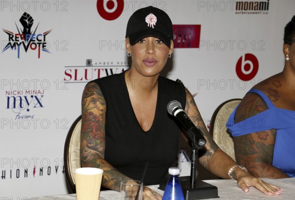 Amber Rose at the SlutWalk Festival Press Conference held at the Four Seasons Hotel in Beverly