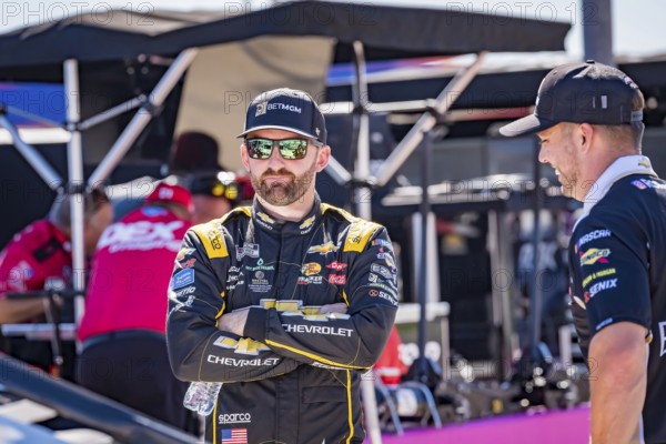 NASCAR Cup Series driver, AUSTIN DILLON (3), prepares to practice for the Bank of America ROVAL 400