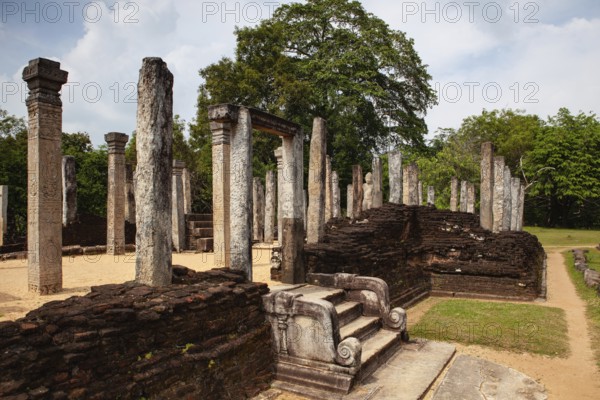 Polonnaruwa - the ruins of an ancient temple, traces of an ancient highly developed civilization.
