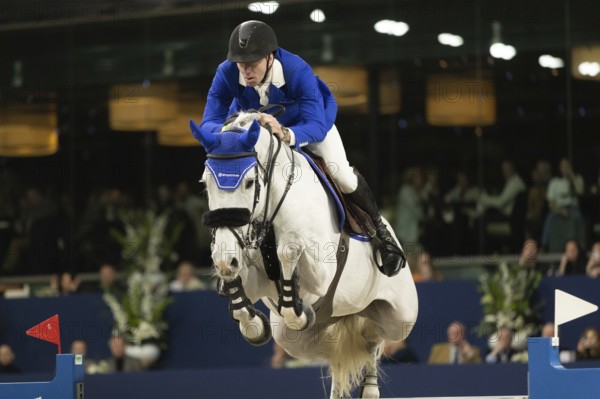 Juri Vrieling of Netherlands competes in 1.60m FEI Jumping World Cup at Jumping Amsterdam in
