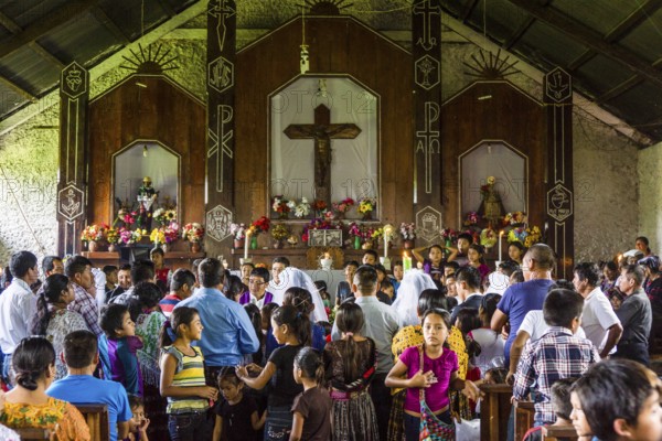 Celebration of community weddings in Lancetillo, La Parroquia, Reyna area, Quiche, Guatemala,