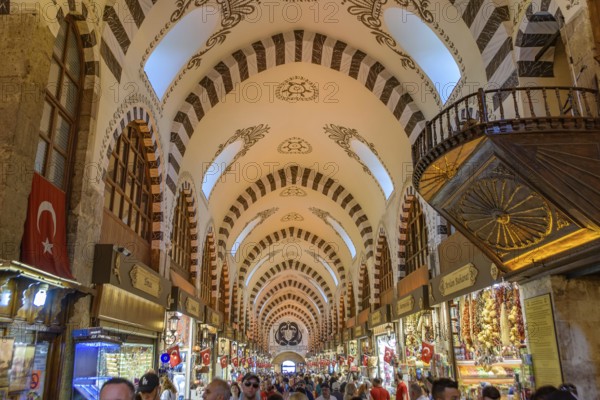 Spice Bazaar (Egyptian Bazaar), a covered market in Istanbul, Turkey