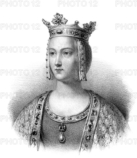 Isabella of Hainaut, Isabella von Hennegau, Isabelle de Hainaut, 1170-1190, Queen of France as the