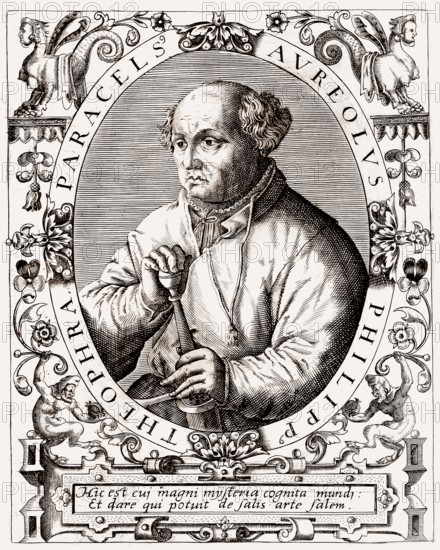 Philippus Theophrastus Aureolus Bombast von Hohenheim or Paracelsus, 1493-1541, Swiss physician,