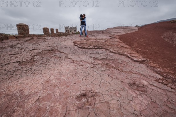 Dinosaur footprints, middle to upper jurassic, geo park Iouaridene, Beni Mellal-Khenifra, Atlas