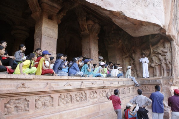 Badami, Chalukya, Cave 3, (575 A.D. - 585 A.D)., Dedicated To Vishnu, UNESCO World Heritage Site,