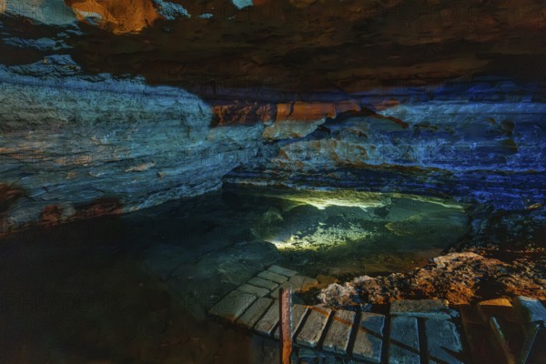The iconic and popular Engelbrecht Cave system which is a sinkhole underneath Mt Gambier CBD in