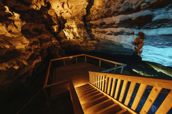 The iconic and popular Engelbrecht Cave system which is a sinkhole underneath Mt Gambier CBD in