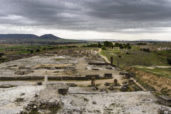 Canaveruelas, Spain, February 29, 2020: Ercavica Roman City archaeological site. Ercavica was an