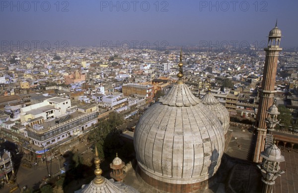 Delhi's great Masjid-i Jahan-Numa, commonly known as the Jama Masjid or Friday Mosque is the