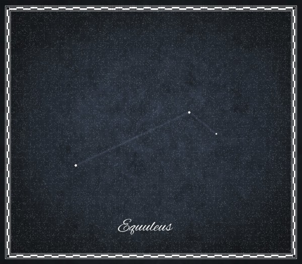 Equuleus star constellation, Night sky, Cluster of stars, Deep space, Pony constellation, Little