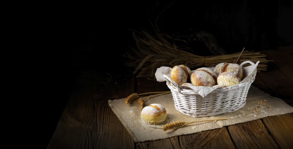 Homemade wheat rolls for breakfast