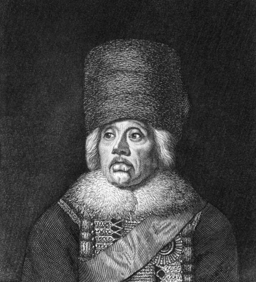 Hans Joachim von Zieten (1699-1786) on engraving from 1859. Cavalry general in the Prussian Army.