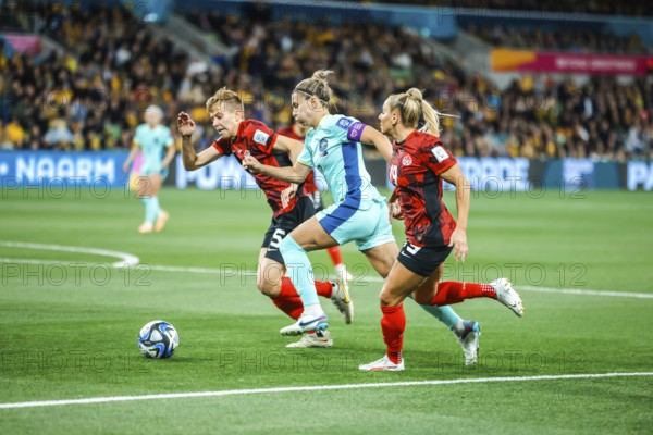 MELBOURNE, AUSTRALIA, JULY 31: Steph CATLEY of Australia as Australia plays Canada at the FIFA