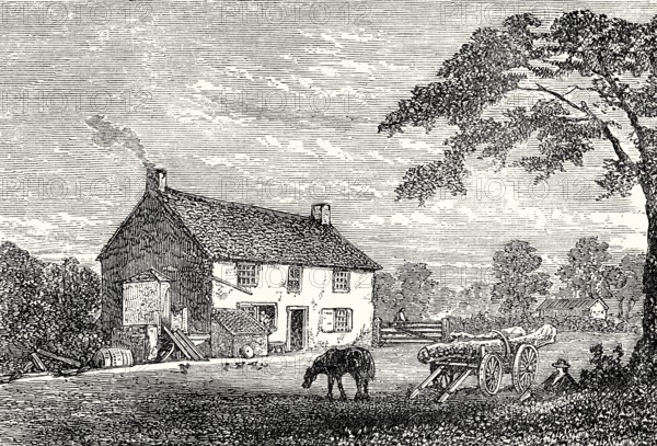 Birthplace of George Stephenson, 1781 – 1848, British mechanical engineer, Wylam, Northumberland,