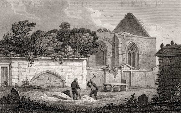 St Triduana's Chapel, Restalrig Collegiate Church, Views in Edinburgh by J. & H. S. Storer