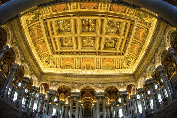United States Capitol ceiling painting of the (United States Capitol). Shooting Location: