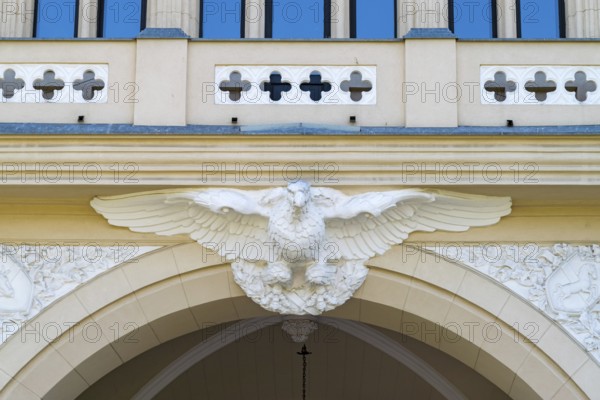 The Palace of Culture in Iasi, Romania. The Palace of Culture, the symbol of the city of Iasi on a