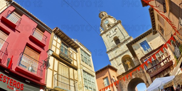 Arco del Reloj, Clock Tower, 17th Century Clock Tower, Puerta del Mercado, Old Town, Toro, Zamora,