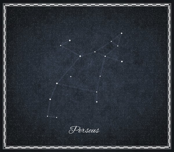 Perseus star constellation, Night sky, Cluster of stars, Deep space, Hero constellation