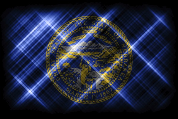 Nebraska state flag, Nebraska flag background modern flag